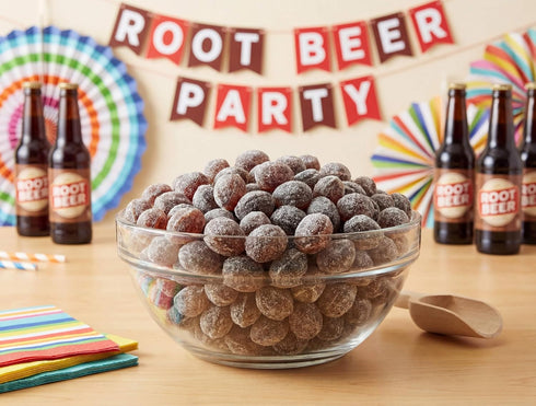 2 lbs Root Beer Candy Drops | Classic Sugar-Dusted Treats for Parties & Snacking