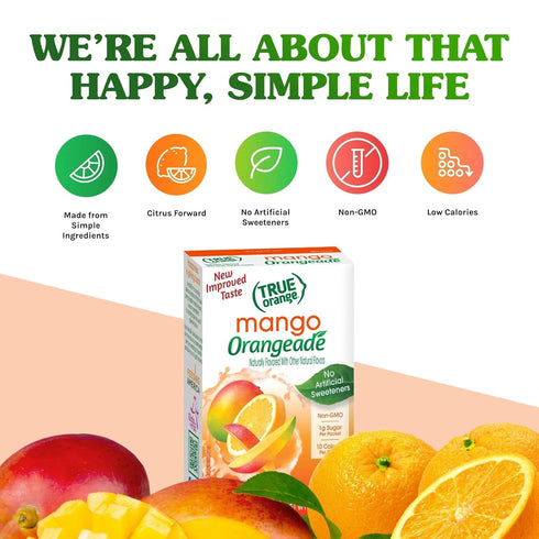 True Citrus Orange and Mango, 1.06 Oz, Pack of 10 (0.11 oz each)