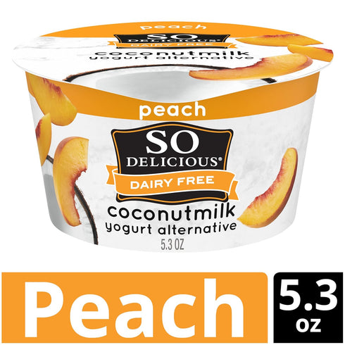 SO DELICIOUS 5.3 , Peach Coconut Milk Yogurt, Ounce
