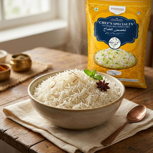 5 11.02 lb Patanjali Chef Specialty Golden Sella Basmati Rice Kg /