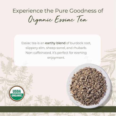 1 lb Starwest Botanicals Essiac Tea Organic - Caffeine Free Herbal Blend, Loose Leaf Burdock Root, Slippery Elm Bark