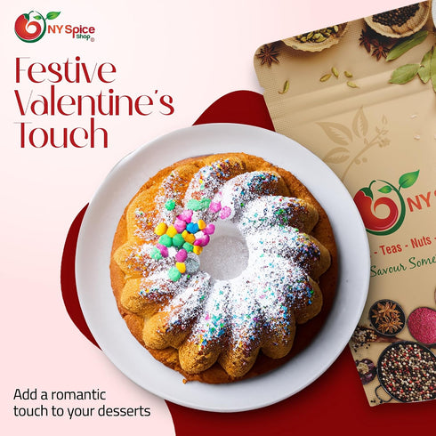 3 NY Spice Shop Red Sprinkles Sanding Sugar - Pound Mix Red Sprinkles for Holiday Dessert Decoration - Baking