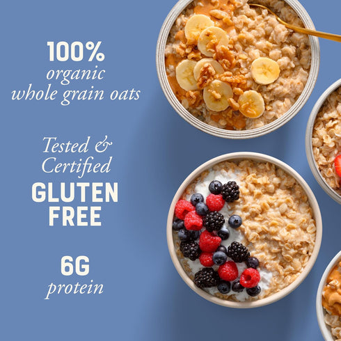 32oz (Pack 4) Bob's Red Mill Gluten Free Organic Old Fashioned Rolled Oats, of - Non GMO, Whole Grain, Vegan, Kosher