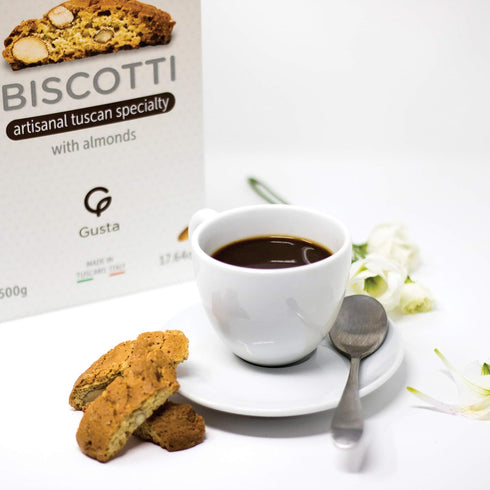 Gusta Authentic Soft Biscotti Cookies: Candied Orange, Original Two Bites Size, All Natural, 8.82 oz