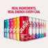 140MG 12 Oz, Pack 12 GURU ZERO SUGAR Dragon Fruit Cherry Sorbet Organic Energy Drink with Plant Based Natural Caffeine