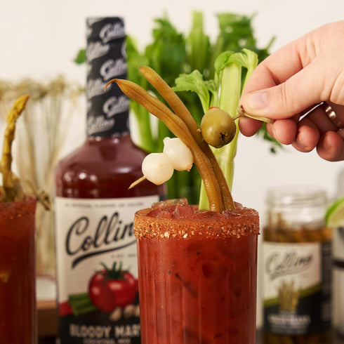 8.3 oz Collins Gourmet Snow White Cocktail Onion, Pickled Onion Jar for Cocktails, Bloody Mary Ingredients, Meat