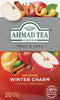 Ahmad Tea Herbal Tea 'Winter Charm' - Apple, Cinnamon, & Orange Peel, 20 ct (Pack of 1) - Decaffeinated, Sugar-Free