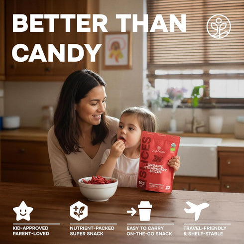 3.2 3.5 Jungle Powders Freeze Dried Strawberries Organic USDA Certified Strawberry Slices Ounce Bag + Apricot Powder