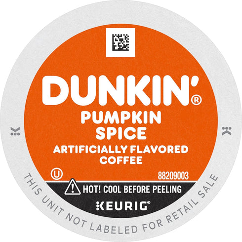 10 Count (Pack 6) Dunkin Pumpkin Spice Coffee, Limited Edition Fall Coffee, K Cup Pods , Boxes