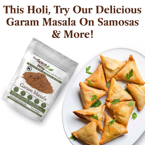 The Spice Way Garam Masala, Indian Seasoning Mix for Meat, Combination of Spices Including Cinnamon, Galangal, 8 oz