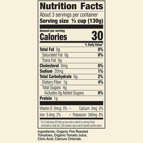 Muir Glen 14.5 oz. Organic Diced Fire Roasted Canned Tomatoes, No Salt Added