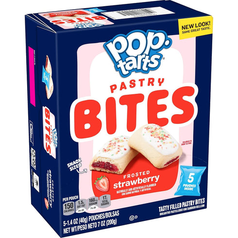 (5 25 Pop-Tarts Baked Pastry Bites, Kids Snacks, School Lunch, Frosted Strawberry Boxes, Pouches)
