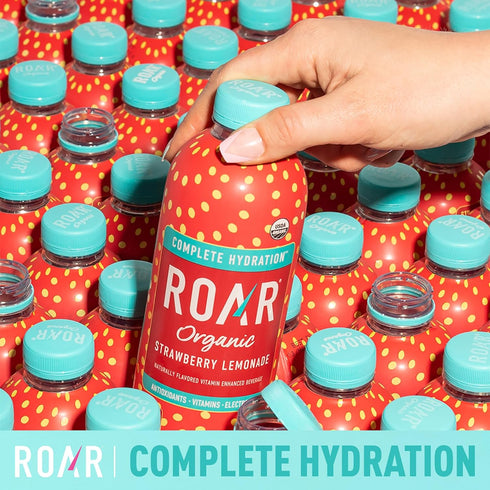 B5, B12 12 ROAR Complete Hydration Organic - Electrolyte Drinks Loaded with Vitamins C, - Non-GMO, Gluten-Free