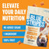 Gummies 100% Gummy, 9 3.2oz Blue Stripes Cacao Superfruit - Vegan Chewy Fruity Snack, No Sugar Added Fruit Essential