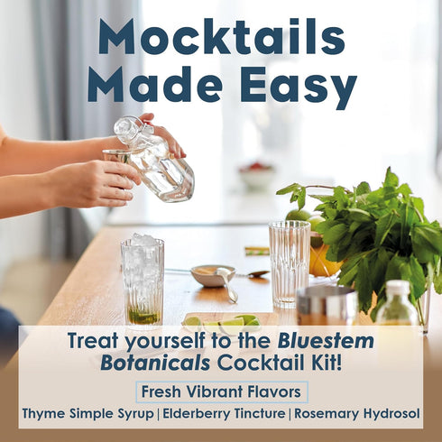 75) Set 3 12 Bluestem Botanicals, Ripple Spritz (French Gin Mixer Gift for Craft Cocktails, Organic Herbal Extract