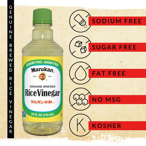 (1 Marukan Genuine Brewed Rice Vinegar for Enhancing Flavor & Cooking, Unseasoned Gallon)