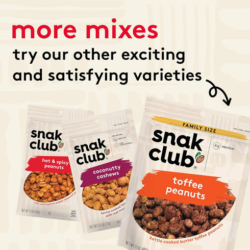 10.5 Snak Club Bags Honey Cashews, Crunchy, Glazed, Gluten-Free, Family Size, Ounce