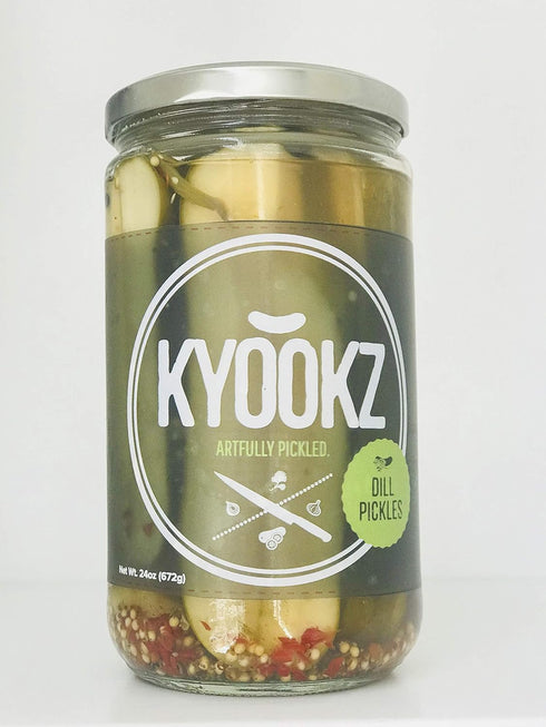 Kyookz Pickles Kyookz Dill Pickles, 24 Ounce, Flavored with Garlic, Dill, Onion, and Fresh