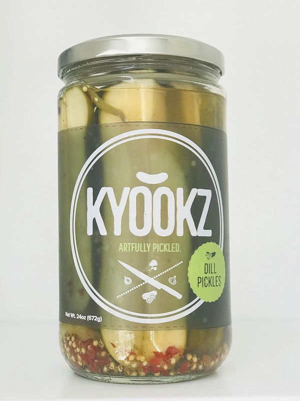 Kyookz Pickles Kyookz Dill Pickles, 24 Ounce, Flavored with Garlic, Dill, Onion, and Fresh