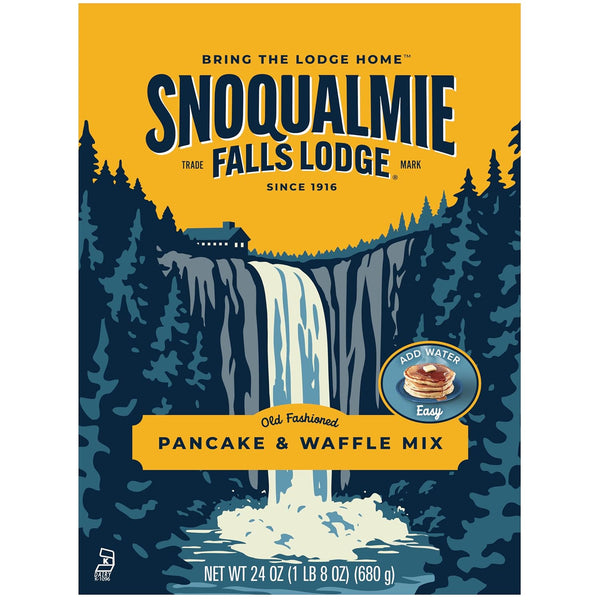 Snoqualmie Falls Lodge Old Fashioned Pancake & Waffle Mix, 24 OZ (Pack