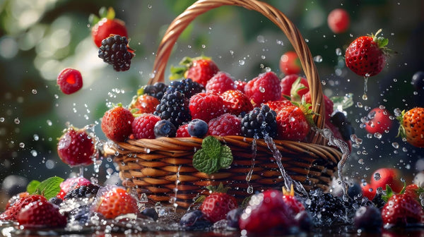 RawJoy A Gift with fresh Juicy Berries Fruit Basket by Farms.