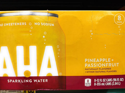 AHA Sparkling Water Pineapple + Passionfruit Sparkling Water, 12 oz, 8 Pk