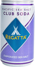 7.5oz, 24 Pacific Sea Salt Club Soda, Regatta Craft Mixers, Zero Calorie, Premium Cocktail Mixer, Case of Sleek Mini