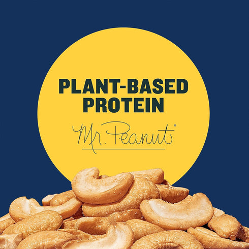 8 Oz PLANTERS Lightly Salted Cashews, Cashew Halves & Pieces, Plant-Based Protein, Canister, Great Party Snack