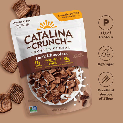 11g 9 oz. (Pack 1) (Packaging Catalina Crunch Protein Cereal - Sugar Free Breakfast Cereal with of Protein - Gluten