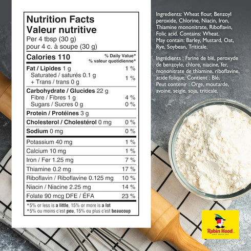 Robin Hood 2.5 Kilograms/5.51 Best for Cake & Pastry Flour Pounds {Imported from Canada}