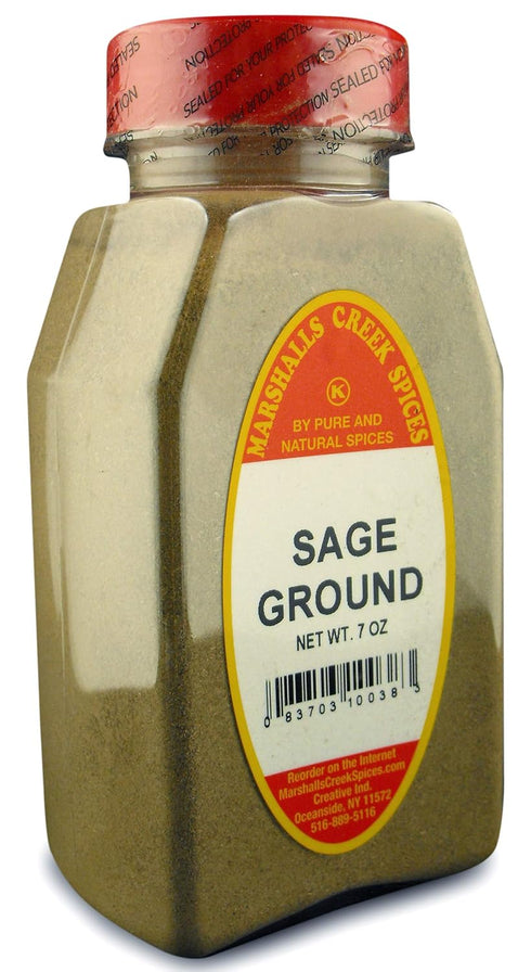 SAGE Ground Spices, Herbs, Seasonings in Large Jars, 7 oz