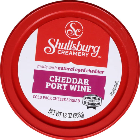 Shullsburg Creamery Pack 13 oz. - Port Wine Cold Cheese Spread