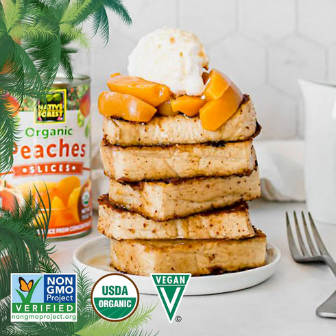 15 (Pack 6) Native Forest Organic Peach Slices - Organic Peaches, Canned Peaches in Natural Juice, Sliced Peaches
