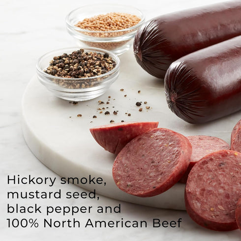 Summer 26 100% Hickory Farms Party-Size Signature Beef Sausage, ounces | Great for Snacking, Gifts, Entertaining