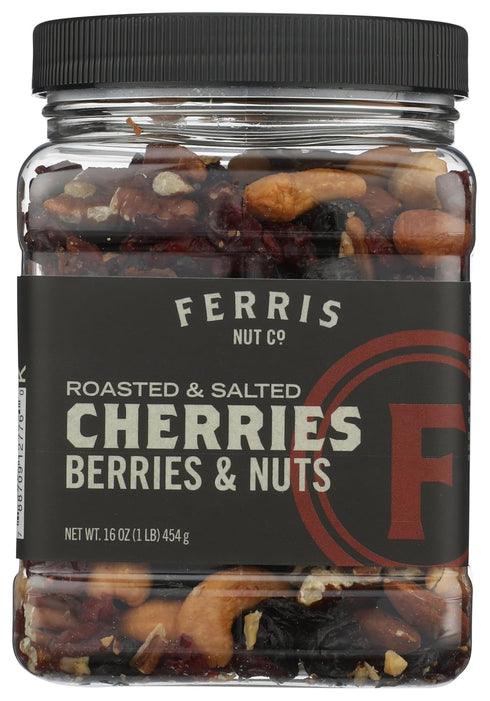 Ferris Coffee & Nut Cherries Berries & Nuts, Roasted & Salted Mix, 16 Ounce