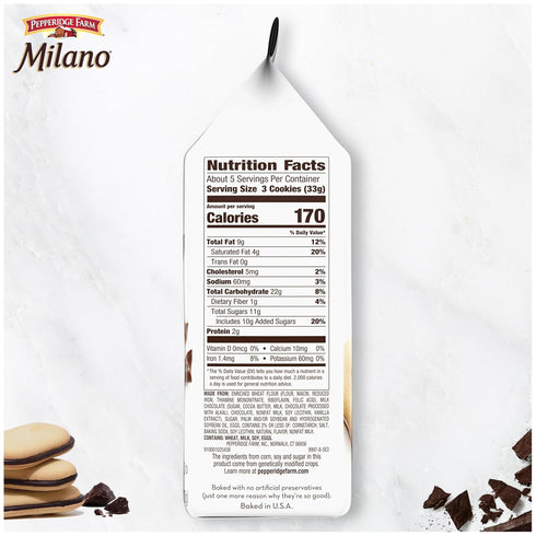 6 OZ (15 Pepperidge Farm Milano Milk Chocolate Cookies, Bag Cookies)