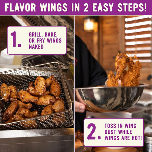 5 Oz Kosmos Q Kickin Cajun Wing Dust, Spicy Creole Chicken Wing Seasoning For Chicken, Fish, Popcorn & More, Sweet