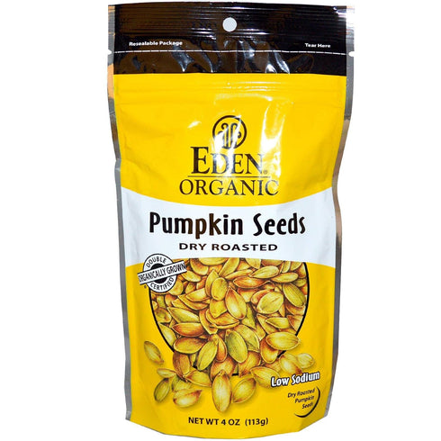 Eden Organic Dry Roasted Pumpkin Seeds, 4 Ounce