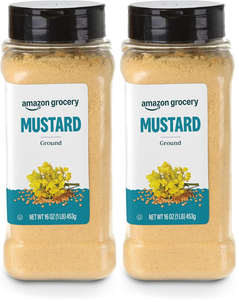 Amazon Grocery, Ground Mustard, 16 Oz (Pack of 2)