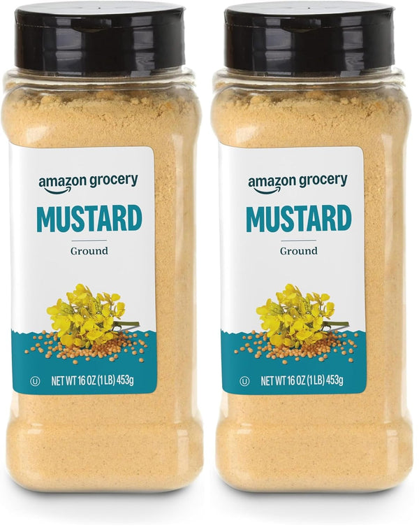 Amazon Grocery, Ground Mustard, 16 Oz (Pack of 2)