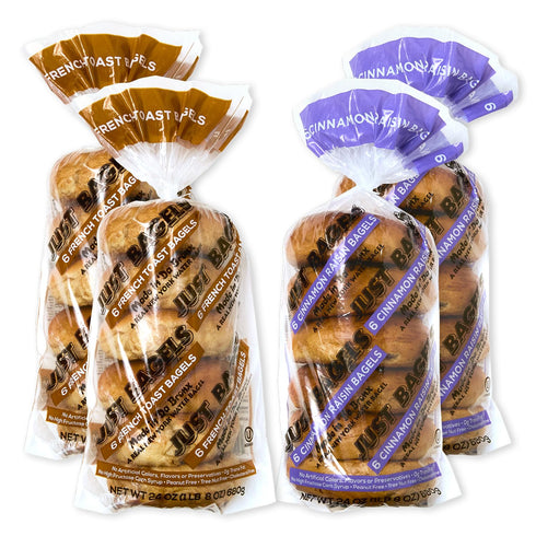 Just Bagels Mixed Bundle - 2 Bags of French Toast & 2