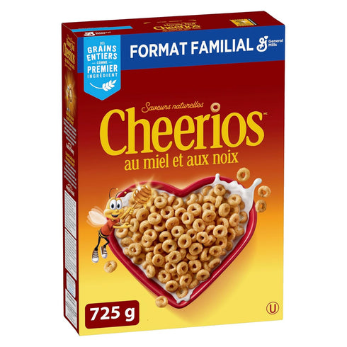 725g/25.6 oz, Cheerios Honey Nut Cereal Naturally Flavoured, Imported from Canada}