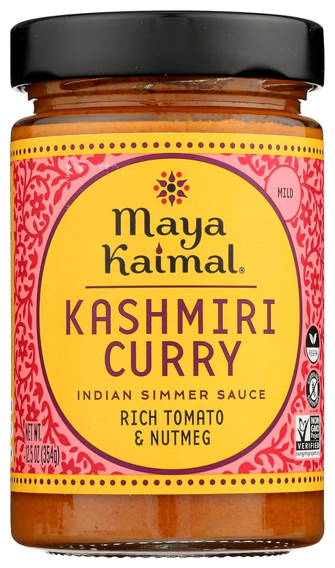 Maya Kaimal Kashmiri Curry Sauce, 12.5 oz, Mild Indian Simmer Sauce with