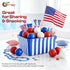 1 Inch 250 NY Spice Shop Red, White & Blue Gumballs - Large Gumballs For Gumball Machine - Gumball Vending Machine