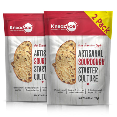 KneadAce Sourdough Starter Culture Fast-Activating Natural Wild Yeast for Homemade Bread Dehydrated