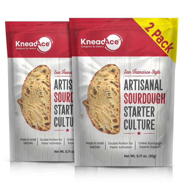 KneadAce Sourdough Starter Culture Fast-Activating Natural Wild Yeast for Homemade Bread Dehydrated