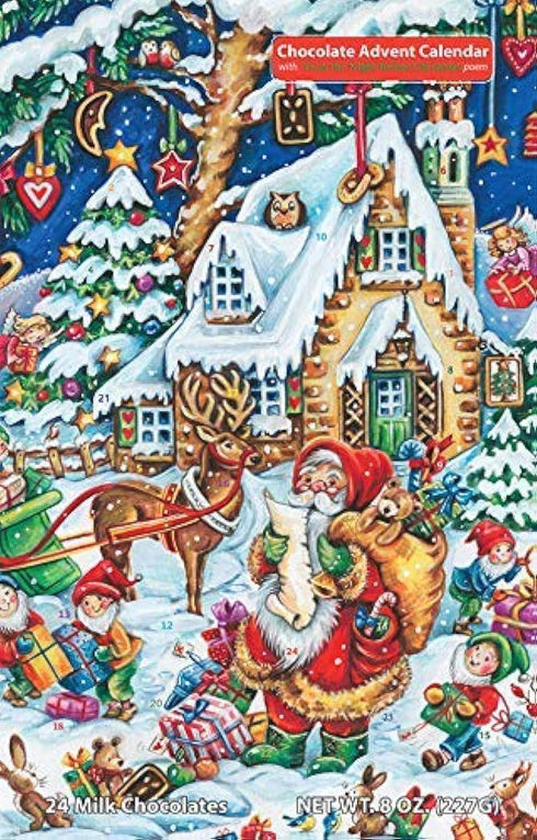 Santa's Helpers Chocolate Advent Calendar for Countdown to Christmas