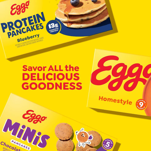 10 (Frozen) Eggo Blueberry Waffles, Breakfast Food, Natural Flavors, Waffles