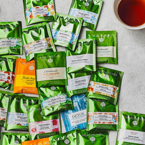 Palais des Thés Blue of London Earl Grey Black Tea, 20 Cotton Tea Bags, Bergamot & Cornflower