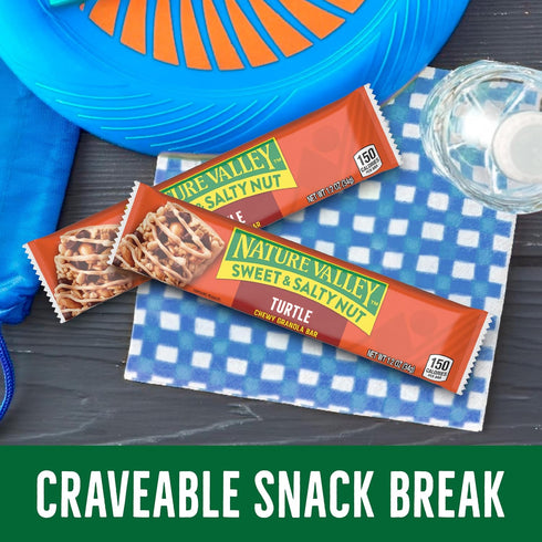 6 7.2 oz Nature Valley Sweet and Salty Nut Granola Bars, Turtle, Bars
